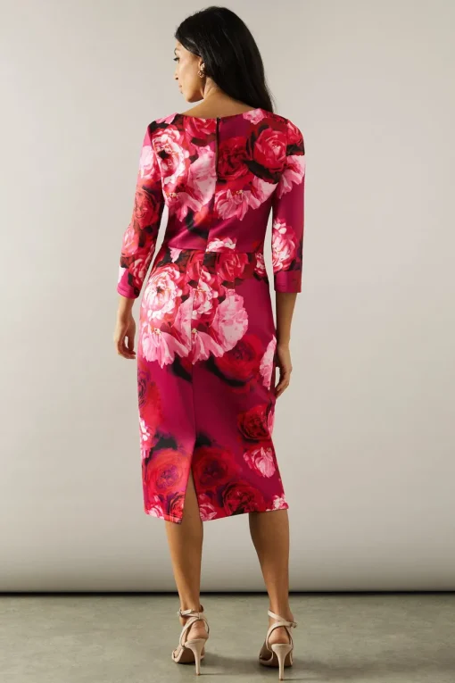Floral Scuba Midi Dress