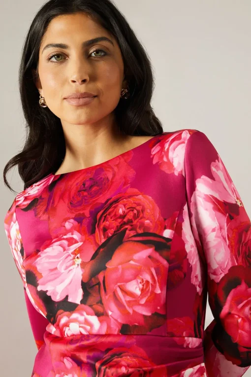Floral Scuba Midi Dress