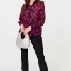 Floral Semi Sheer Long Sleeve Shirt