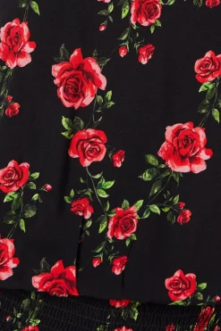 Floral Shirred Hem Blouse
