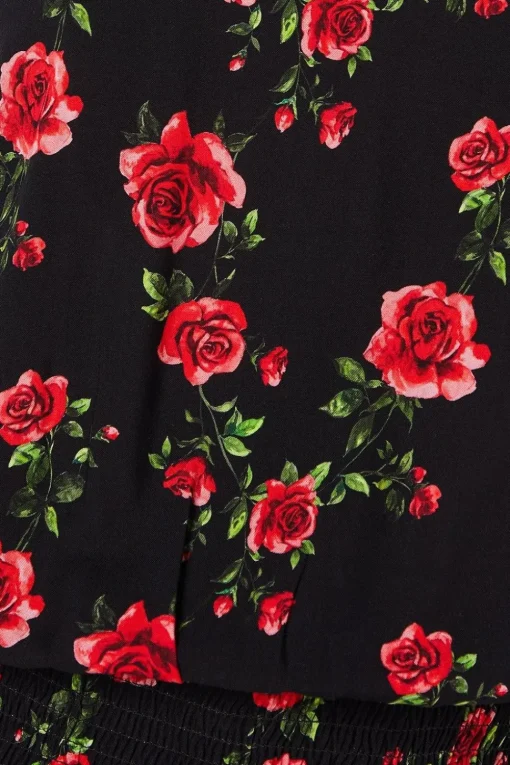 Floral Shirred Hem Blouse