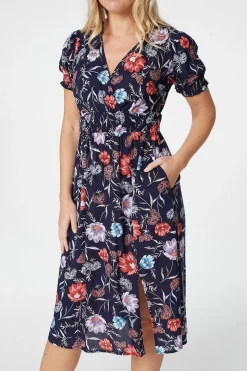 Floral Short Sleeve Dress