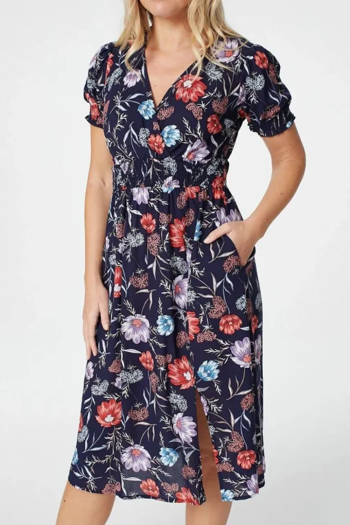 Floral Short Sleeve Dress