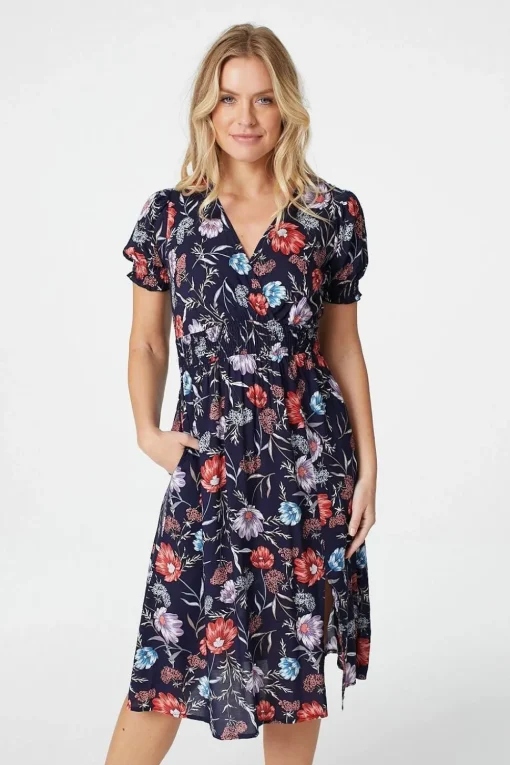 Floral Short Sleeve Dress