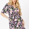 Floral Tiered Hem Mini Dress