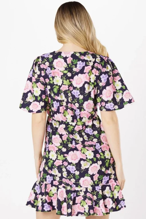 Floral Tiered Hem Mini Dress