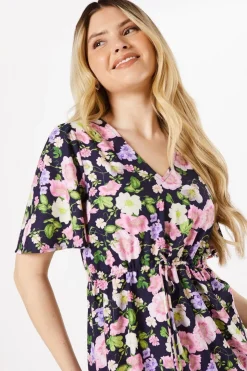 Floral Tiered Hem Mini Dress