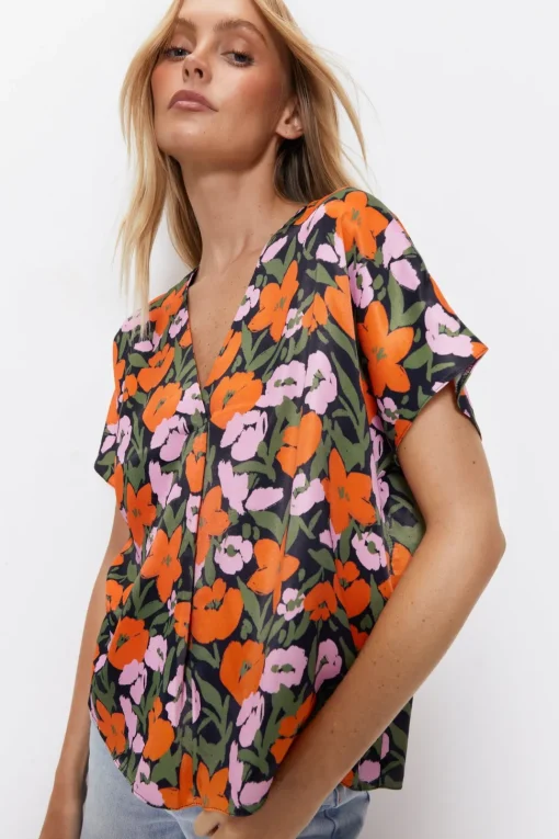 Floral V Neck Tunic