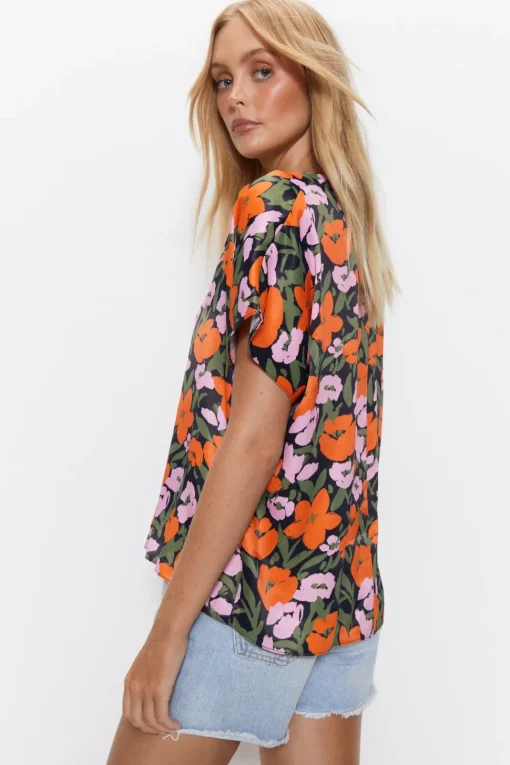 Floral V Neck Tunic