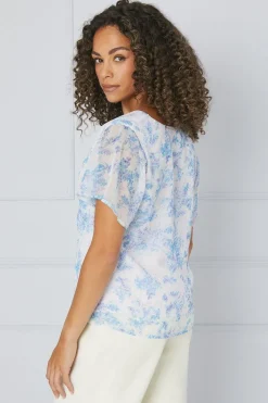 Floral Wrap Blouse