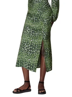 Fluro Animal Ruched Skirt-Animal Print