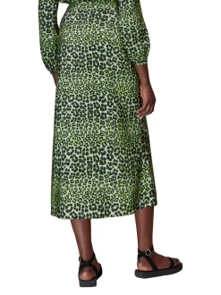 Fluro Animal Ruched Skirt-Animal Print