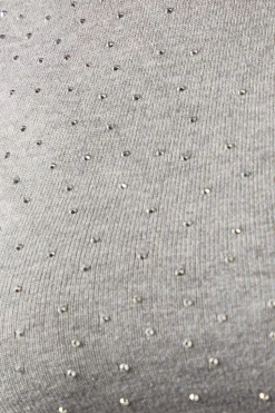Foil Embellished Roll Neck Jumper