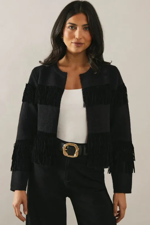 Fringed Knitted Jacket