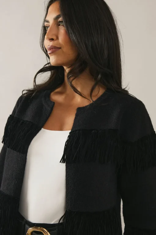 Fringed Knitted Jacket