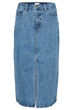 GabiSZ Denim High Waist Midi Skirt-