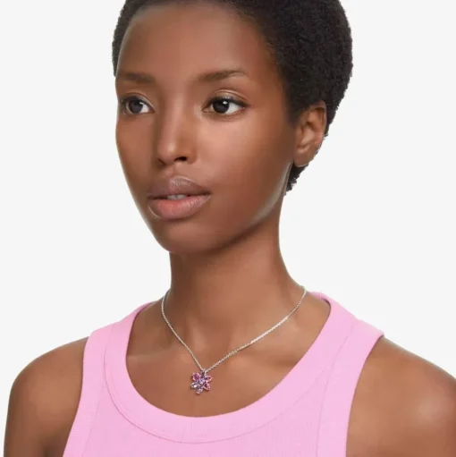 Gema Pink Flower Pendant Necklace 5662493