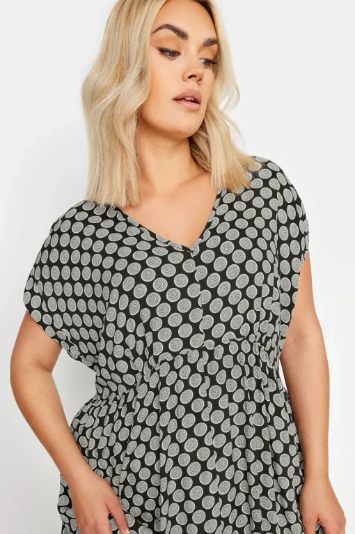 Geometric Print Tunic Top