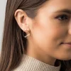 Gift Packaged 'Equinox' 18ct Yellow Gold Plated 925 Silver & Cubic Zirconia Earrings