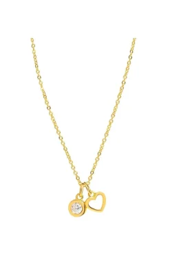 Gift Packaged 'Kouris' 18ct Yellow Gold Plated 925 Silver & Cubic Zirconia Necklace