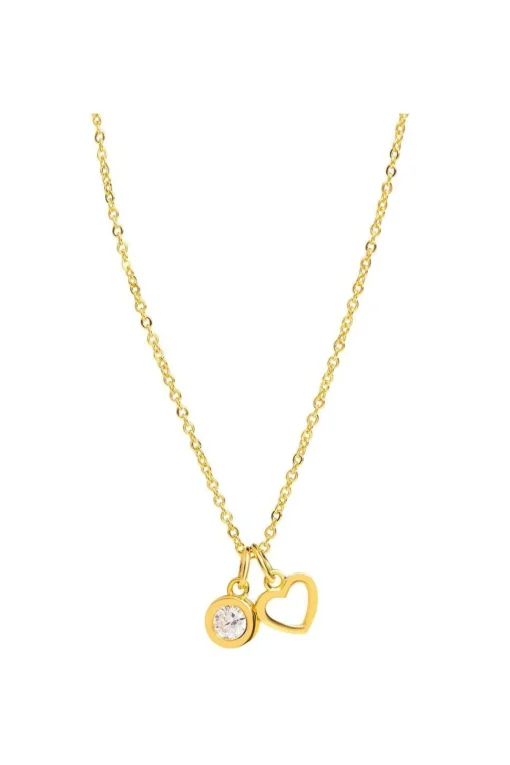 Gift Packaged 'Kouris' 18ct Yellow Gold Plated 925 Silver & Cubic Zirconia Necklace