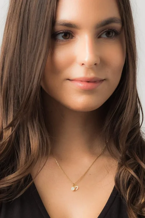 Gift Packaged 'Kouris' 18ct Yellow Gold Plated 925 Silver & Cubic Zirconia Necklace