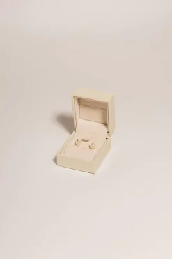Gift Packaged 'Lysha' 925 Silver Cone & Freshwater Pearl Stud Earrings