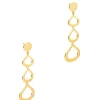 Gift Packaged 'Samara' 18ct Yellow Gold Plated 925 Silver Cut-Out Raindrop Drop Earrings