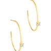 Gift Packaged 'Vilma' 18ct Yellow Gold Plated 925 Silver Open Hoop Earrings