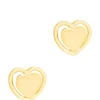 Gift Packaged 'Violette' 18ct Gold Plated 925 Silver Heart Earrings