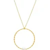 Gift Packaged 'Ximena' 18ct Yellow Gold 925 Silver & Pearl Necklace
