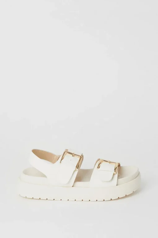 Glow Double Buckle Chunky Sandals