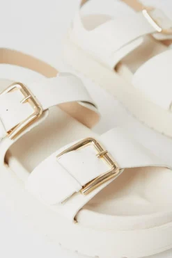 Glow Double Buckle Chunky Sandals