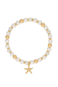 Gold Beaded Charm Coastal Bracelet - Gift Boxed