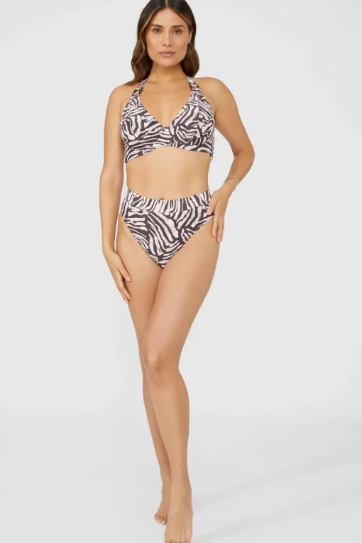 Gorgeous Animal Non Padded Plunge Underwire Bikini Top