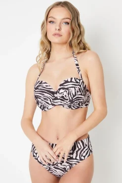 Gorgeous Animal Padded Strapless Bikini Top