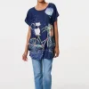 Graphic Print Relaxed Short Sleeve Tunic