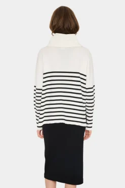 GrilaSZ Cowl Neck Stripe Pullover-