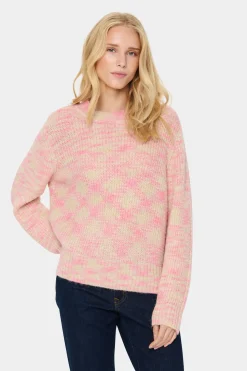 GustaSZ Crew Neck Melange Knit Pullover-