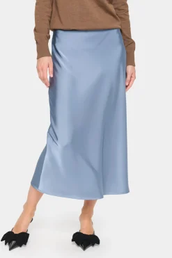 HafiaSZ High-waisted Satin Skirt-