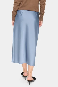 HafiaSZ High-waisted Satin Skirt-