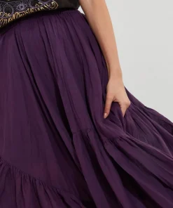 Handkerchief Hem Maxi Skirt