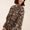 High Neck Batwing Top