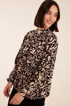 High Neck Batwing Top