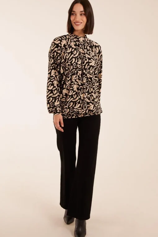 High Neck Batwing Top