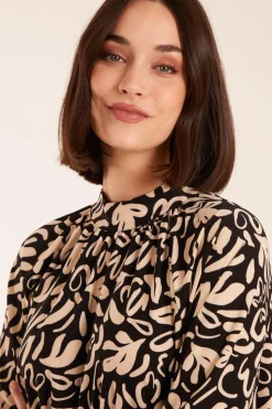 High Neck Batwing Top