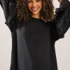 High Neck Frill Detail Blouse