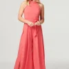 High Neck Split Leg Jumpsuit