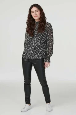 High Rise Coated Skinny Jeans