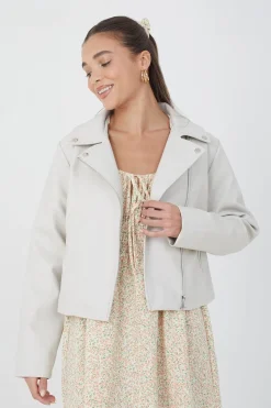 High Shine PU Biker Jacket